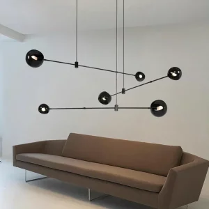Suspension moderne design minimaliste en métal salle à manger salon éclairage contemporain style géométrique lumière diffuse économies d’énergie
