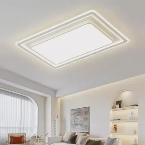 Plafonnier LED moderne design minimaliste acrylique et métal salon chambre éclairage doux chaleureux élégant économie d’énergie