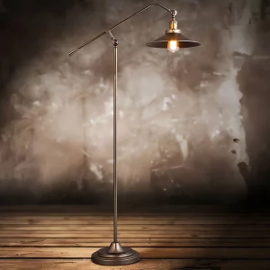 Lampe sur pied métal design industriel vintage ajustable lumière chaude salon bureau déco rétro Lampe sur pied métal design industriel vintage ajustable lumière chaude salon bureau déco rétro