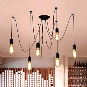 Suspension industrielle moderne vintage Spider Lights lustre Edison éclairage multiple salon cuisine loft design personnalisable lumière chaude élégance intemporelle Suspension industrielle moderne vintage Spider Lights lustre Edison éclairage multiple salon cuisine loft design personnalisable lumière chaude élégance intemporelle