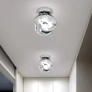 Plafonnier verre design moderne nordique luminaire décoratif chambre couloir entrée lumière claire diffuse artistique Plafonnier verre design moderne nordique luminaire décoratif chambre couloir entrée lumière claire diffuse artistique
