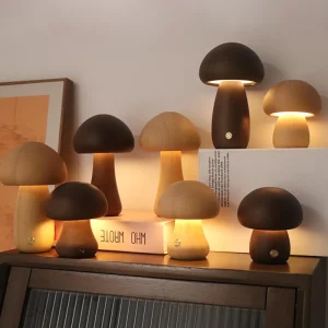 Lampe de table bois naturel design scandinave moderne lumière douce éclairage chaleureux chambre salon bureau économique élégant