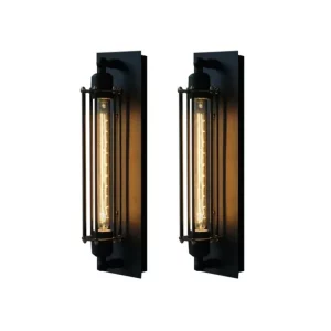Applique murale industrielle métal noir LED éclairage chaleureux design moderne salon couloir chambre restaurant loft décor intérieur élégant économique