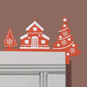 Décoration murale bois Noël maison sapin style festif étagère cheminée salon chambre ambiance chaleureuse Décoration murale bois Noël maison sapin style festif étagère cheminée salon chambre ambiance chaleureuse