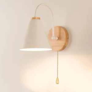 Applique murale bois naturel design scandinave nordique moderne éclairage chaleureux économique élégant chambre salon