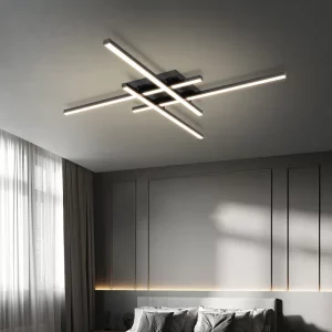 Plafonnier moderne LED lumière minimaliste longue ligne 60-80cm lampes pour chambre salon bureau éclairage intérieur design contemporain élégant économique
