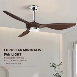 Plafonnier ventilateur bois noyer noir design moderne minimaliste éclairage LED salon chambre salle à manger silencieux télécommande Plafonnier ventilateur bois noyer noir design moderne minimaliste éclairage LED salon chambre salle à manger silencieux télécommande
