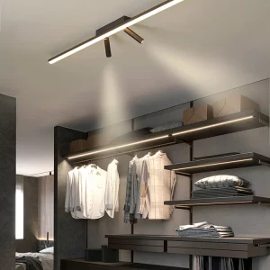 Plafonnier moderne LED métal design minimaliste lumière blanche chaleureuse salon bureau cuisine chambre éclairage uniforme élégant