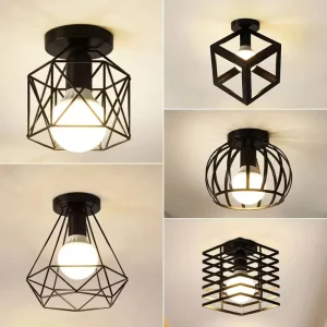 Plafonnier industriel métal noir design moderne style vintage pour intérieur épuré salon chambre cuisine bureau éclairage industriel élégant Plafonnier industriel métal noir design moderne style vintage pour intérieur épuré salon chambre cuisine bureau éclairage industriel élégant