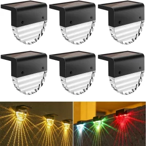 Lumières solaires extérieures wall lamps LED modernes design minimaliste éclairage jardin patio allée voie clôture balustrade escalier économique durable