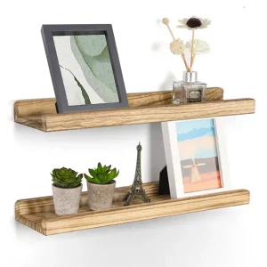 Étagères murales flottantes en bois clair  design scandinave moderne  style rustique  rangement salon chambre cuisine bureau