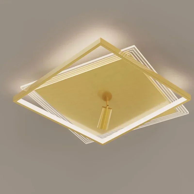 Plafonnier moderne design minimaliste luxe LED doré éclairage créatif salon chambre restaurant élégance industrielle
