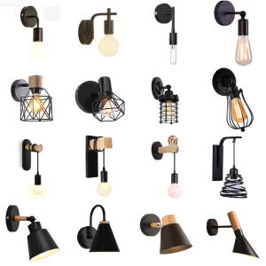 Applique murale LED bois nordique moderne créative  luminaire décoratif intérieur  chambre à coucher  salon  économie d’énergie  design scandinave  éclairage chaleureux