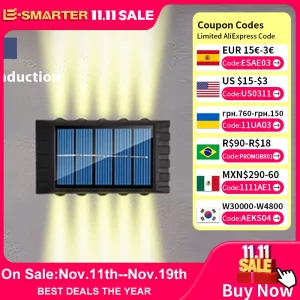 Lampe murale solaire LED moderne design extérieur jardin paysage éclairage fonctionnant à l’énergie solaire protection IP65 batterie Ni-MH montage facile sans câble lumière d’urgence Lampe murale solaire LED moderne design extérieur jardin paysage éclairage fonctionnant à l’énergie solaire protection IP65 batterie Ni-MH montage facile sans câble lumière d’urgence