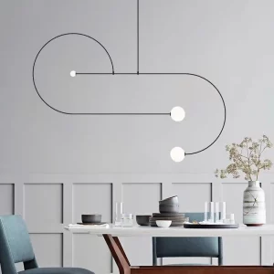 Suspension design nordique moderne en métal et verre luminaire décoratif épuré pour cuisine ou chambre à coucher éclairage intérieur chaleureux et économique Suspension design nordique moderne en métal et verre luminaire décoratif épuré pour cuisine ou chambre à coucher éclairage intérieur chaleureux et économique