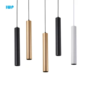 Suspension LED moderne cylindre long aluminium noir blanc doré plafond cuisine îlot bar salon éclairage design minimaliste intérieur chic économique Suspension LED moderne cylindre long aluminium noir blanc doré plafond cuisine îlot bar salon éclairage design minimaliste intérieur chic économique