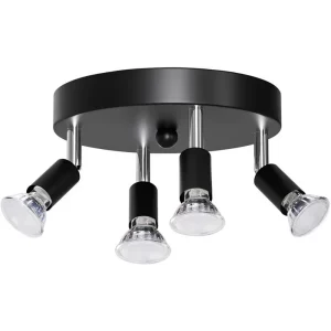 Plafonnier métal GU10 LED éclairage ajustable design moderne minimaliste salon cuisine bureau éclairage directionnel élégant économique