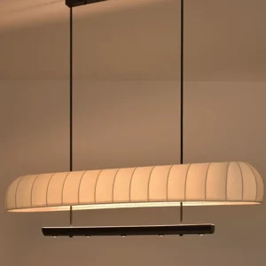Suspension en tissu moderne design minimaliste LED lumière douce éclairage intérieur salle à manger salon cuisine Suspension en tissu moderne design minimaliste LED lumière douce éclairage intérieur salle à manger salon cuisine