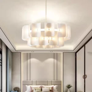 Plafonnier LED design scandinave moderne en verre suspendu  éclairage chaleureux pour salon et chambre  luminaire élégant et économique