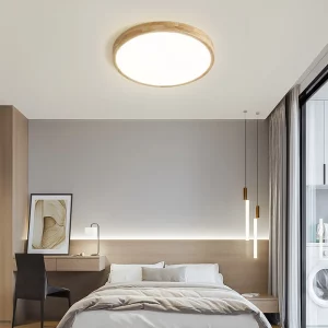 Plafonnier LED bois naturel design scandinave nordique moderne chambre salon éclairage chaleureux économique élégant Plafonnier LED bois naturel design scandinave nordique moderne chambre salon éclairage chaleureux économique élégant