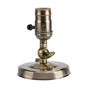 Base murale vintage ajustable pour lampe avec interrupteur E26/E27  support métal laiton  décoration rétro  chambre  salon  salle à manger  220V