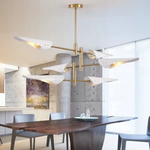 Plafonnier métal doré design moderne nordique luminaire salle à manger chambre éclairage élégant lumière chaleureuse économies d’énergie Plafonnier métal doré design moderne nordique luminaire salle à manger chambre éclairage élégant lumière chaleureuse économies d’énergie