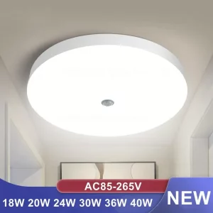 Plafonnier LED design moderne minimaliste lumière blanche chaude froide capteur mouvement PIR éclairage intérieur salon chambre couloir foyer économique élégant Plafonnier LED design moderne minimaliste lumière blanche chaude froide capteur mouvement PIR éclairage intérieur salon chambre couloir foyer économique élégant