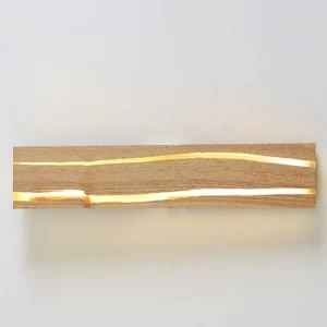 Applique Murale LED en Bois Massif Design Moderne Minimaliste Éclairage Chaleureux Salon Chambre Bureau Économique Élégant