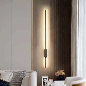 Applique murale LED noire longue design moderne minimaliste chambre escalier couloir éclairage intérieur élégant économique décoration murale contemporaine Applique murale LED noire longue design moderne minimaliste chambre escalier couloir éclairage intérieur élégant économique décoration murale contemporaine