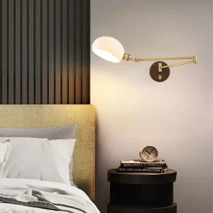 Abat-jour mural céramique blanche laiton localité applique bois ampoule LED moderne chambre salon hôtel lecture éclairage chaleureux design industriel Abat-jour mural céramique blanche laiton localité applique bois ampoule LED moderne chambre salon hôtel lecture éclairage chaleureux design industriel