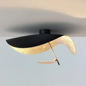 Plafonnier LED minimaliste nordique  lustre avec chapeau de navette volante  éclairage intérieur moderne pour salon  chambre  hôtel  café