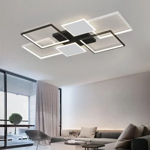 Plafonnier LED moderne design épuré style minimaliste salon chambre salle à manger éclairage uniforme économie d’énergie élégance intérieure