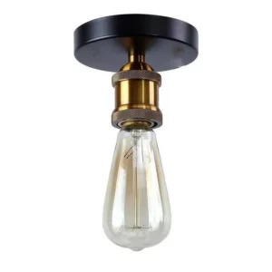 Plafonnier LED Vintage Industriel Retro Loft Laiton Noir Design Épuré Éclairage Chaleureux Économique Élégant