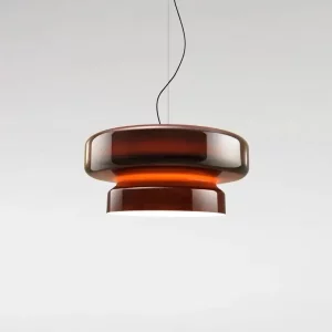 Suspension LED en verre design moderne vintage lumière ambrée élégante pour salon salle à manger chambre cuisine éclairage chaleureux économie d’énergie