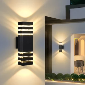 Applique murale extérieure LED moderne design épuré lumière douce porche jardin entrée extérieur éclairage élégant durable