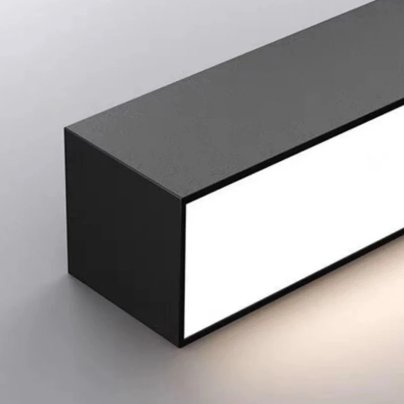 Plafonnier LED minimaliste en métal noir et blanc pour intérieur moderne salon chambre salle à manger éclairage variable design épuré élégance industrielle