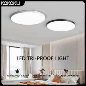 Plafonnier LED étanche antimoustiques antipoussière design moderne circulaire salle de bain salon chambre porche luminaire économique haute luminosité Plafonnier LED étanche antimoustiques antipoussière design moderne circulaire salle de bain salon chambre porche luminaire économique haute luminosité