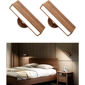 Applique murale bois nordique design scandinave moderne éclairage chaleureux lumière LED épuré chambre salon