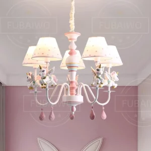 Lustre LED chambre enfant style nordique romantique  licorne  lumière chaleureuse  chambre princesse fille bébé éclairage intérieur design scandinave