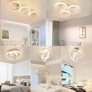 Plafonnier LED design nordique moderne minimaliste acrylique métal lumière éclairage chambre salon cuisine bureau élégance économique