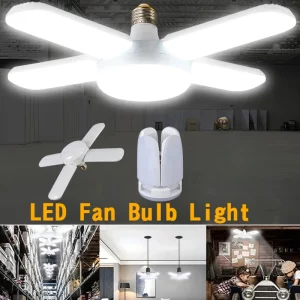 Plafonnier LED en plastique ABS design moderne fonctionnel pliable éclairage réglable salon garage workshop économie d’énergie élégance pratique