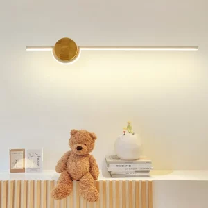 Applique murale LED en bois naturel design moderne nordique éclairage chaleureux économie d’énergie luminaire décoration intérieure salon chambre