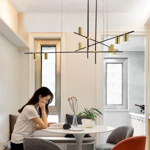 Suspension métal design moderne industriel épuré pour salon chambre bureau éclairage minimaliste élégant Suspension métal design moderne industriel épuré pour salon chambre bureau éclairage minimaliste élégant