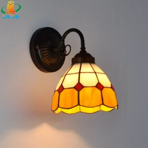 Applique Murale Tiffany Verre Coloré Design Vintage Éclairage Doux Salon Chambre Couloir Économique Élégant Applique Murale Tiffany Verre Coloré Design Vintage Éclairage Doux Salon Chambre Couloir Économique Élégant