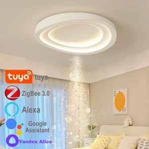 Plafonnier LED bois naturel design scandinave nordique moderne chambre salon éclairage chaleureux économique élégant