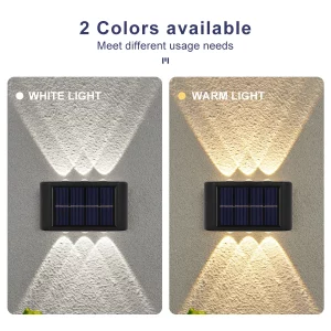 Applique murale solaire LED double tête lumière haute et basse extérieure moderne jardin facade terrace economique etanche Applique murale solaire LED double tête lumière haute et basse extérieure moderne jardin facade terrace economique etanche