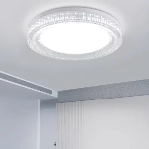 Plafonnier LED verre métal design moderne élégant lumière diffuse salon chambre bureau