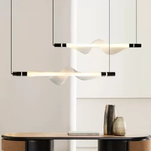 Suspension acrylique design contemporain lumière variable salle à manger salon décoration moderne intérieure élégance économie d’énergie