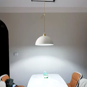 Suspension métal blanc doré design moderne minimaliste salle à manger cuisine éclairage intérieur ajustable élégant lumière dirigée Suspension métal blanc doré design moderne minimaliste salle à manger cuisine éclairage intérieur ajustable élégant lumière dirigée