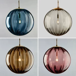 Suspension luminaire design nordique moderne abat-jour en verre soufflé style vintage éclairage doux chambre salle à manger cuisine salon loft Suspension luminaire design nordique moderne abat-jour en verre soufflé style vintage éclairage doux chambre salle à manger cuisine salon loft